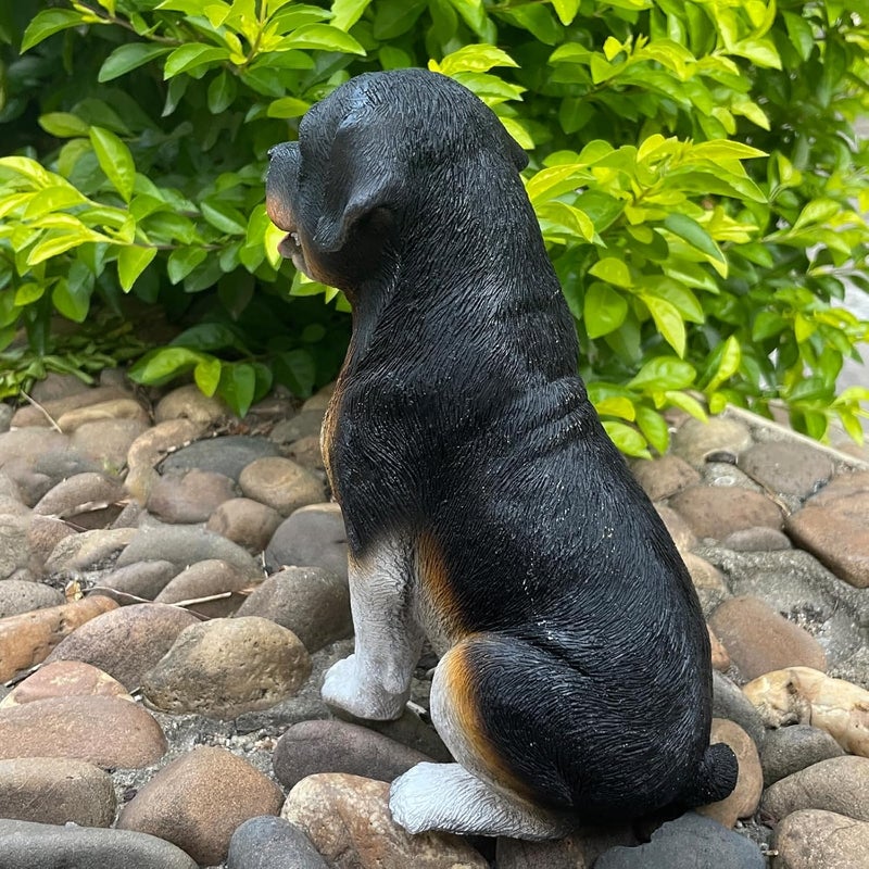 halp·ssfm Solar Garden Statues Dog Figurine with LED Light Lantern Outdoor Art Decor for Patio Lawn Yard Housewarming Home Ornaments Gifts for Dog Lovers Mom Grandma Women - Image 2